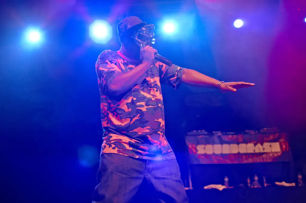 MF DOOM performing at HMV Forum, London
